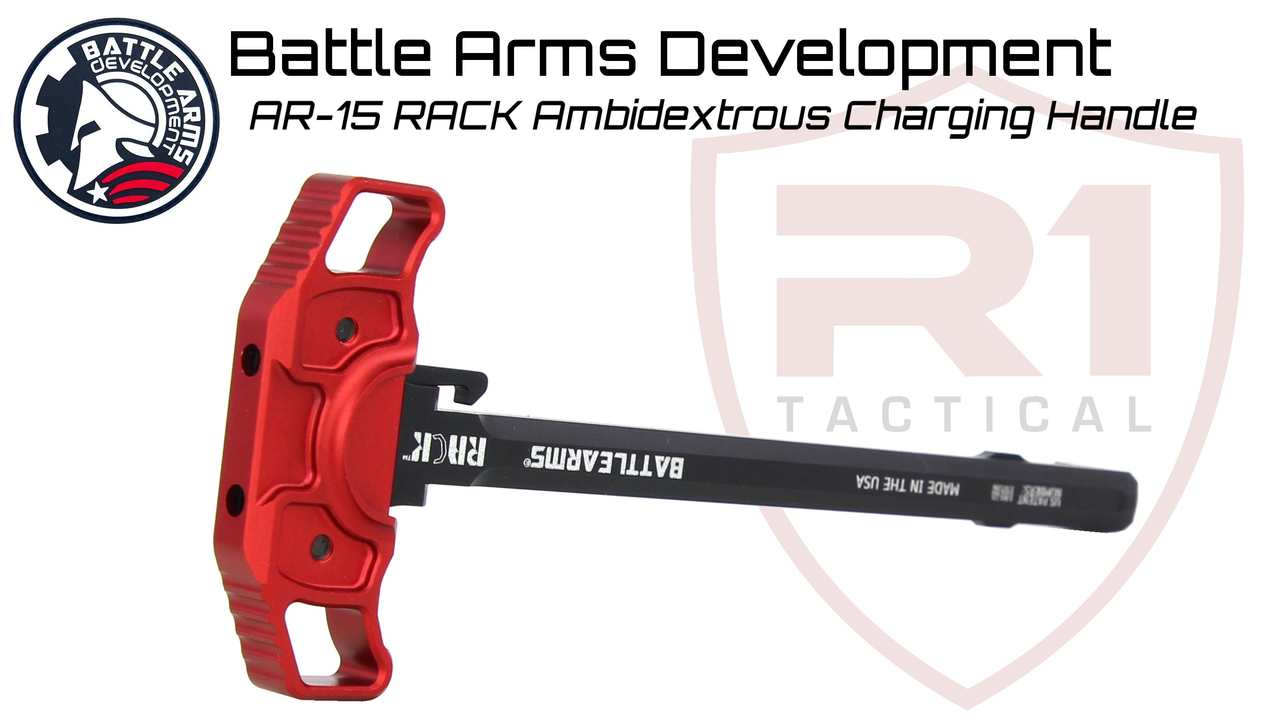 Battle Arms Development RACK Ambidextrous Charging Handle AR-15 - Red