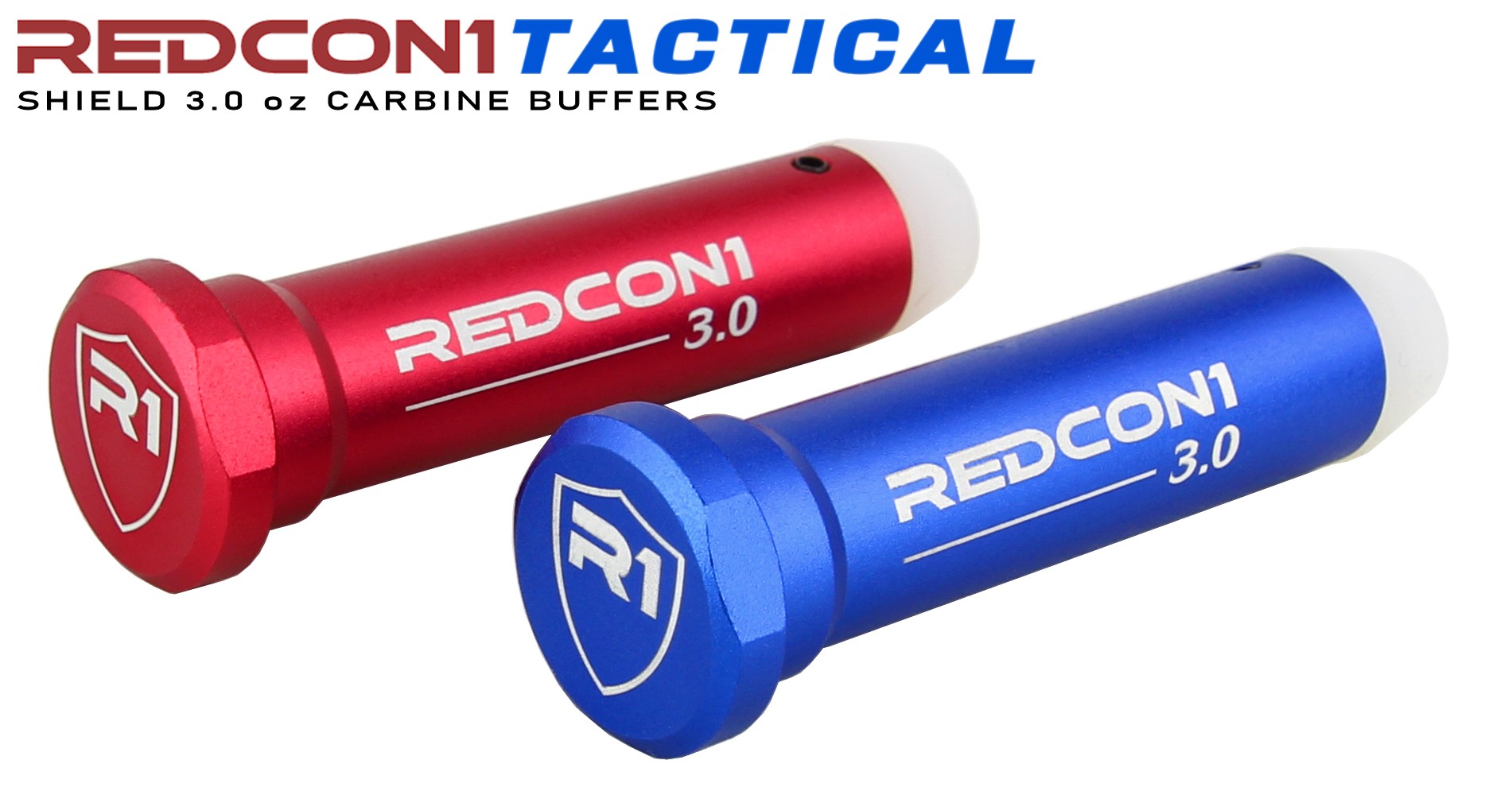 R1 Tactical Shield 3.0 oz Carbine Buffer System - Red Blue Anodized | Redcon1 Tactical LLC