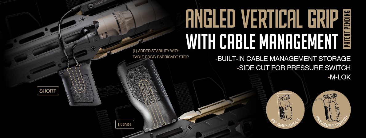 Strike Industries Angled Vertical Grip with Cable Management - Short | R1 Tactical