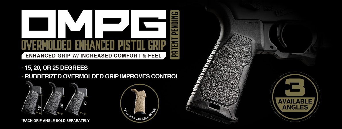 Strike Industries AR Overmolded Enhanced Pistol Grip 15 - Black | R1 Tactical
