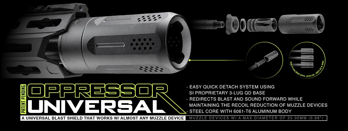 Strike Industries Oppressor Universal Blast Shield - Black | Redcon1 Tactical