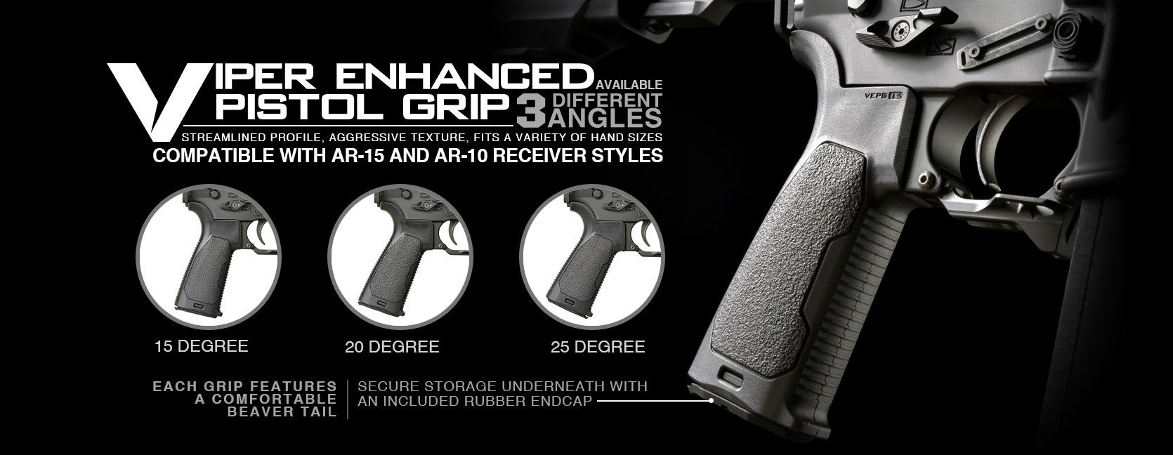 Strike Industries Enhanced Pistol Grip 25-Degree | Redcon1 Tactical