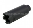 Guntec USA AR-15 Slim Line Trident Flash Can with Glass Breaker - Anodized Black