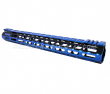 Leapers UTG PRO M-LOK AR15 15" Ultra Slim Free Float Handguard - Black/Blue 2-Tone