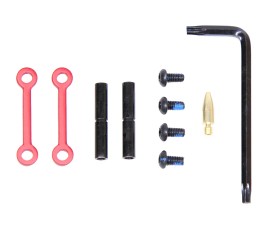Guntec USA AR-15 Anti-Rotational Trigger/Hammer Pin Set - Anodized Red