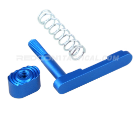 Guntec USA AR-15 Mag Catch Assembly With Extended Mag Button - Anodized Blue