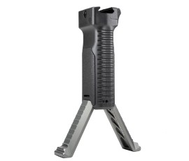 Strike Industries Bipod Grip with Aluminum Legs (Picatinny) - Grey