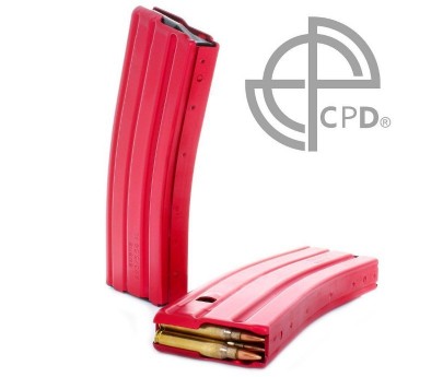 C Products Defense DURAMAG Speed AR-15 .223/5.56/300BLK 30 round Aluminum Magazine Anodized - Red