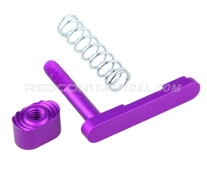 Guntec USA AR-15 Mag Catch Assembly With Extended Mag Button - Anodized Purple
