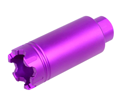 Guntec USA AR-15 Slim Line Trident Flash Can with Glass Breaker - Anodized Purple