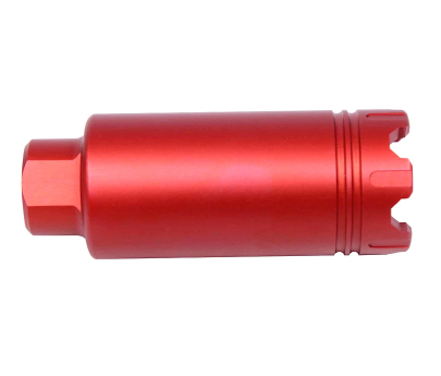 Guntec USA AR-15 Slim Line Trident Flash Can with Glass Breaker - Anodized Red