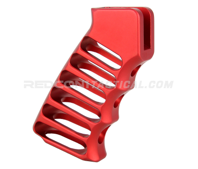 Guntec USA Ultralight Series Skeletonized Aluminum Pistol Grip - Anodized Red
