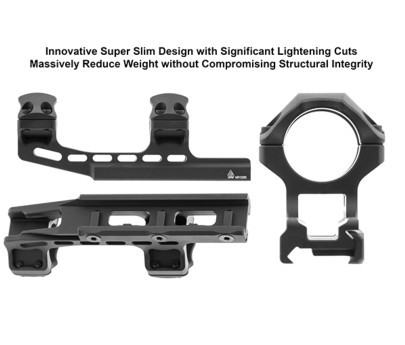 Leapers UTG ACCU-SYNC 1" High Profile 50mm Offset Scope Mount - Blue