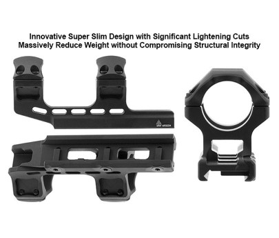 Leapers UTG ACCU-SYNC 30mm High Profile 34mm Offset Scope Mount Anodized - Red