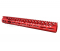 Guntec USA 15" Ultra Lightweight Thin M-LOK System Free Floating Handguard Monolithic Top Rail - Anodized Red