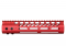 Guntec USA 9" Ultra Lightweight Thin M-LOK System Free Floating Handguard Monolithic Top Rail - Anodized Red