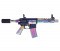 Guntec USA AR-15 Micro Slip Over Barrel Shroud With Multi-Port Muzzle Brake - Rainbow PVD Coated